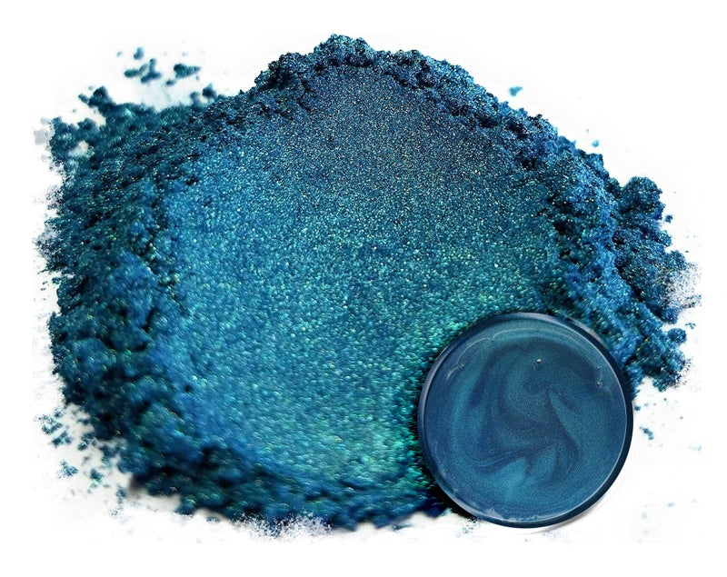 Eye Candy Pigments Premium Mica Powder - Macaw Blue Green (50gr) - for Epoxy, Resin, Soap, Paint, Woodworking, Acrylic Pouring, Bath Bombs, Fishing Lures - DIY Arts and Crafts Additive - Image 2