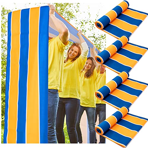 Woanger 4 Pcs Team Building Run Mat Game Coordination Race Mat for Corporate Events Carnival Outdoor Indoor Party Group Activity Family Gathering Field Lawn Backyard Games 147 x 1968 ft - Image 1