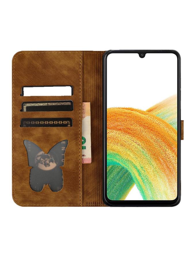 اس-توب جراب لهاتف Samsung Galaxy A26 5G من الجلد بتصميم فراشة وقطط - Image 4
