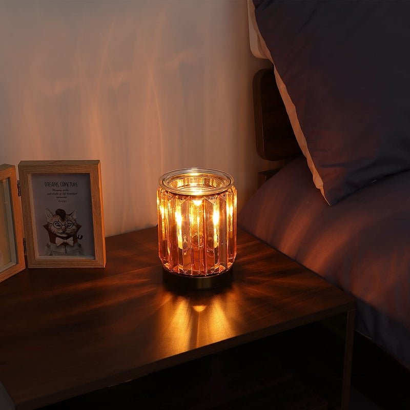 Leyoue Melting Heater Electric Burning Wax Burner Electric Essential Oil Warmer Incense Wax Melt Warmer Night Light Aroma Decorative Lamp for Gifts & Decor(Golden) - Image 4