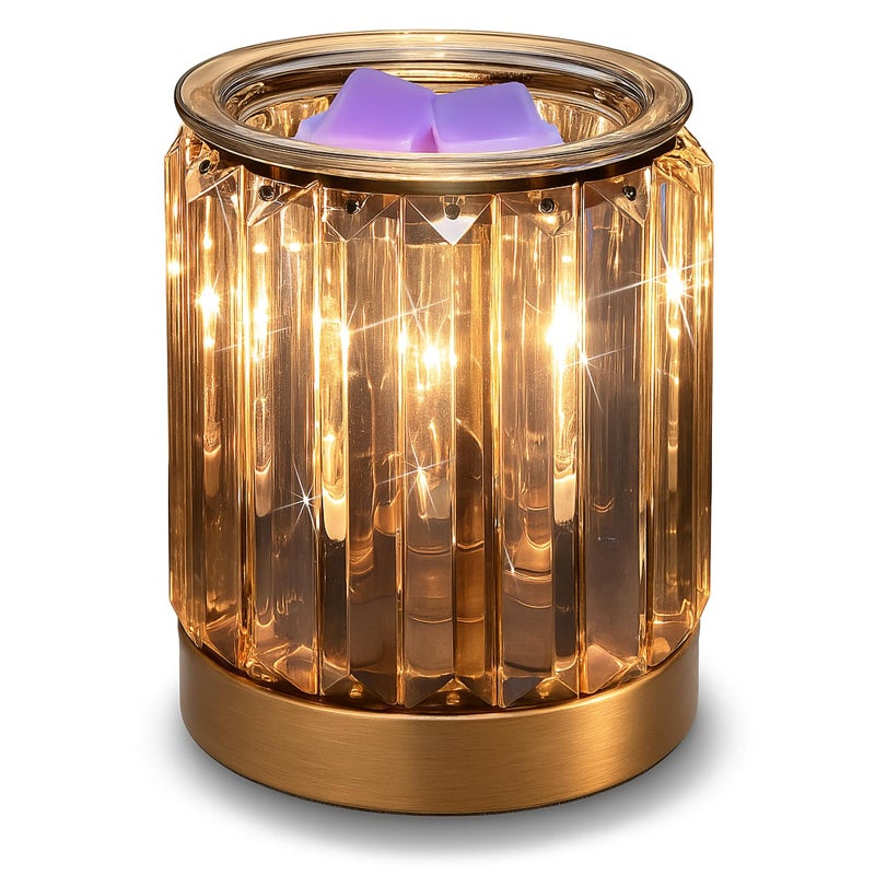 Leyoue Melting Heater Electric Burning Wax Burner Electric Essential Oil Warmer Incense Wax Melt Warmer Night Light Aroma Decorative Lamp for Gifts & Decor(Golden) - Image 1