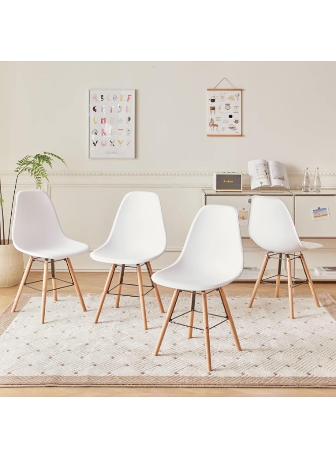 Set of 6 Scandinavian Dining Chairs – Kitchen or Office Chair with Solid Wood Legs – Modern & Comfortable Design - Image 4