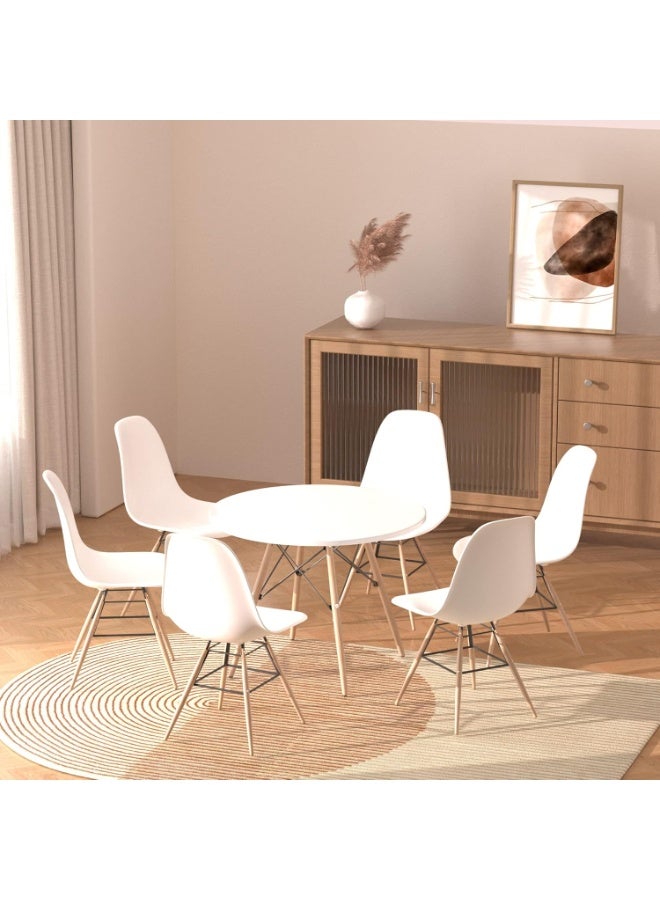 Set of 6 Scandinavian Dining Chairs – Kitchen or Office Chair with Solid Wood Legs – Modern & Comfortable Design - Image 5