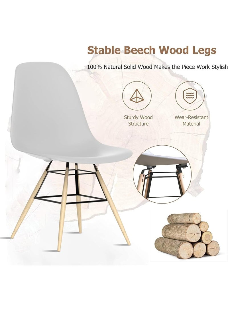 Set of 6 Scandinavian Dining Chairs – Kitchen or Office Chair with Solid Wood Legs – Modern & Comfortable Design - Image 2
