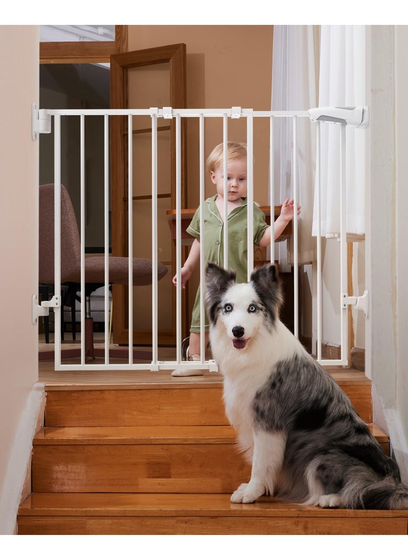 CityRiya-Long Baby Gate, Safety Baby Gate for Stairs, 75~84 cm Extra Wide Child Gate, Wide Walk Thru Baby Gate, Toddler Safety Fence, Auto Close Dog Gate for Doorways, Pet Gates for Dogs  - Image 1