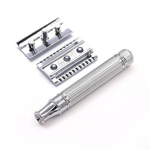 Edwin Jagger DE89LBLAMZ Classic Double Edge Manual Eco-Friendly and Reusable Safety Razor for Men and Women for Shaving Cream or Soap (Lined) - Image 5