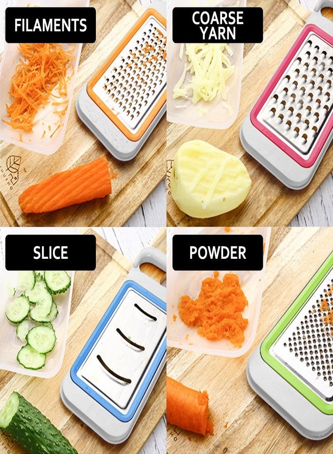 FineGood 4 PCS Mandoline Vegetable Slicer, FineGood Food Chopper Corer Grater Vegetable Cutter for Restaurant with 5 Citrus Orange Peelers - Image 4