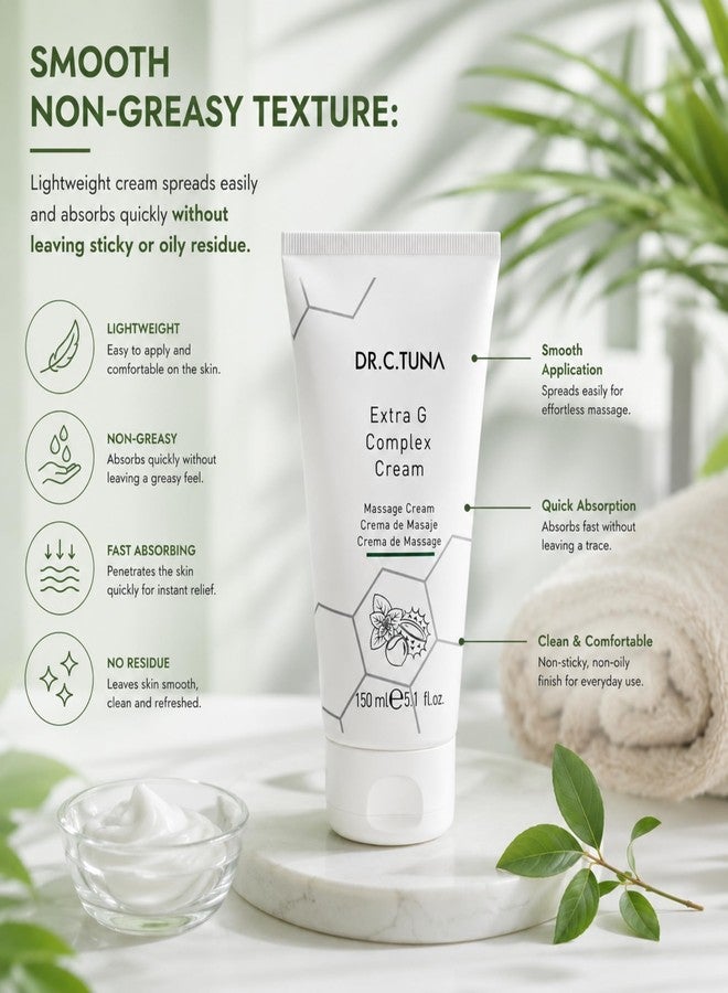 FARMASi Dr. C. Tuna Extra G Complex Massage Cream, Glucosamine, Horse Chestnut & Menthol Cooling Body Massage Cream, Fast Absorbing Non-Greasy Formula, 5.1 fl oz - Image 4