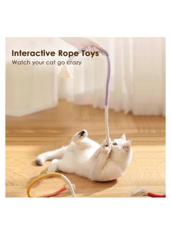 SYOSI 3 PCS Cotton Rope Cat Toys for Indoor Cats Cat Chew Toy for Teeth Cleaning Interactive Cat Rope Toys with Silvervine Fruit for Cats and Kittens Handmade Pet Chew Toys for Teeth Cleaning  - Image 5