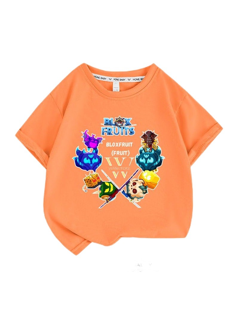 Blox Fruits Unisex Short Sleeve Stylish Top TShirt Tee for Boys Girls Kid Children - Image 1