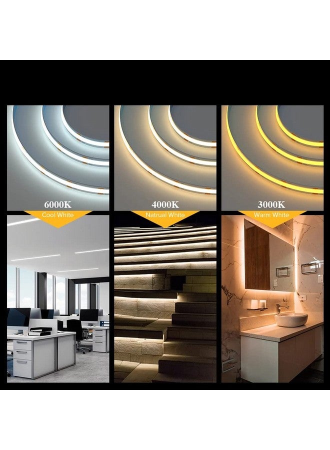 protium شريط LED مرن عالي الكثافة 10 واط/م 5 متر DC12V أبيض دافئ 3000K عرض 8 مم قابل للتعتيم لتزيين غرفة النوم والمطبخ والمنزل الداخلي - Image 3