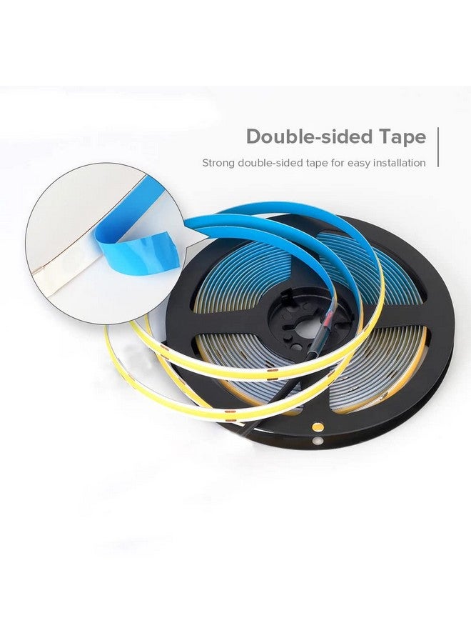 protium شريط LED مرن عالي الكثافة 10 واط/م 5 متر DC12V أبيض دافئ 3000K عرض 8 مم قابل للتعتيم لتزيين غرفة النوم والمطبخ والمنزل الداخلي - Image 4