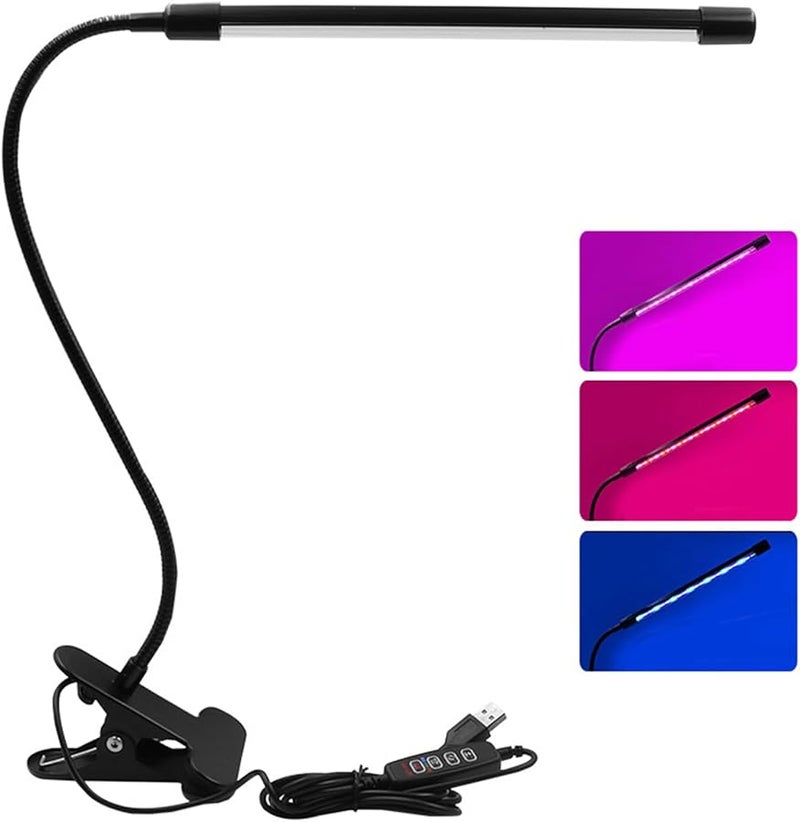 FTVOGUE ضوء نبات USB كامل الطيف 9 تروس تخفيت توقيت أنبوب واحد 10 واط للزراعة الداخلية - Image 1