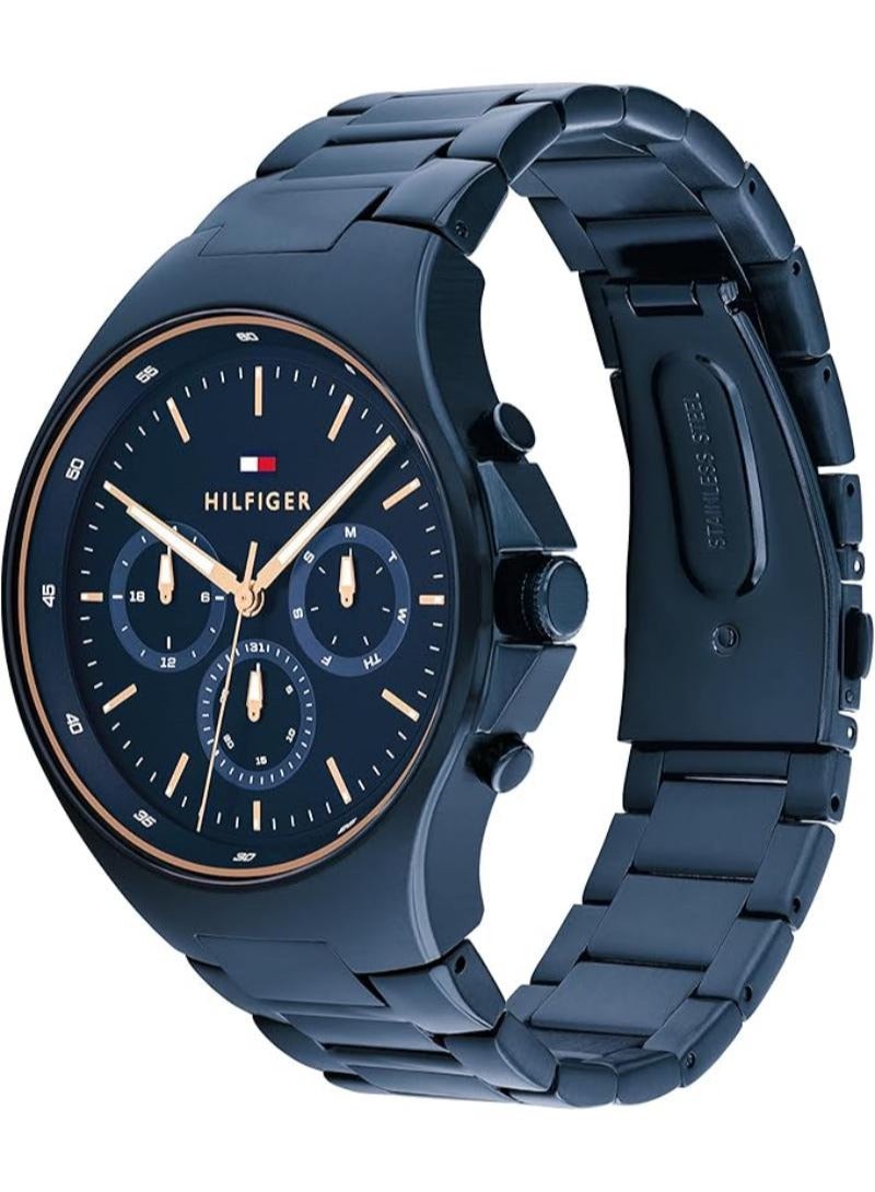 TOMMY HILFIGER Tommy Hilfiger Analogue Multifunction Quartz Watch for Men with Blue Stainless Steel Bracelet - 1792058 - Image 2