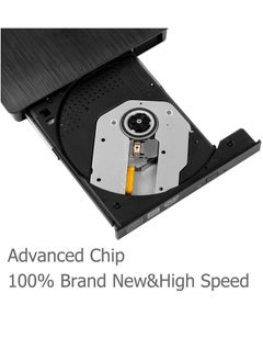 ماركة غير محددة محرك DVD/CD خارجي، وحدة DVD/CD محمولة نحيفة بواجهة USB 3.0، تدعم كتابة وقراءة الأقراص DVD/CD، متوافقة مع أنظمة التشغيل Windows XP7، 8، 10، Mac OS، Linux، تستخدم لأجهزة الكمبيوتر المحمولة وأجهزة الكمبي  - Image 3