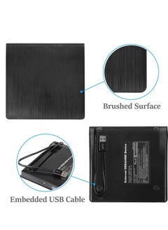 ماركة غير محددة محرك DVD/CD خارجي، وحدة DVD/CD محمولة نحيفة بواجهة USB 3.0، تدعم كتابة وقراءة الأقراص DVD/CD، متوافقة مع أنظمة التشغيل Windows XP7، 8، 10، Mac OS، Linux، تستخدم لأجهزة الكمبيوتر المحمولة وأجهزة الكمبي  - Image 4