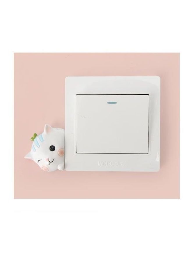 نيبمينينت مجموعة ملصقات بتصميم كرتوني على شكل حيوانات مناسبة لمفتاح الكهرباء، 3 قطع