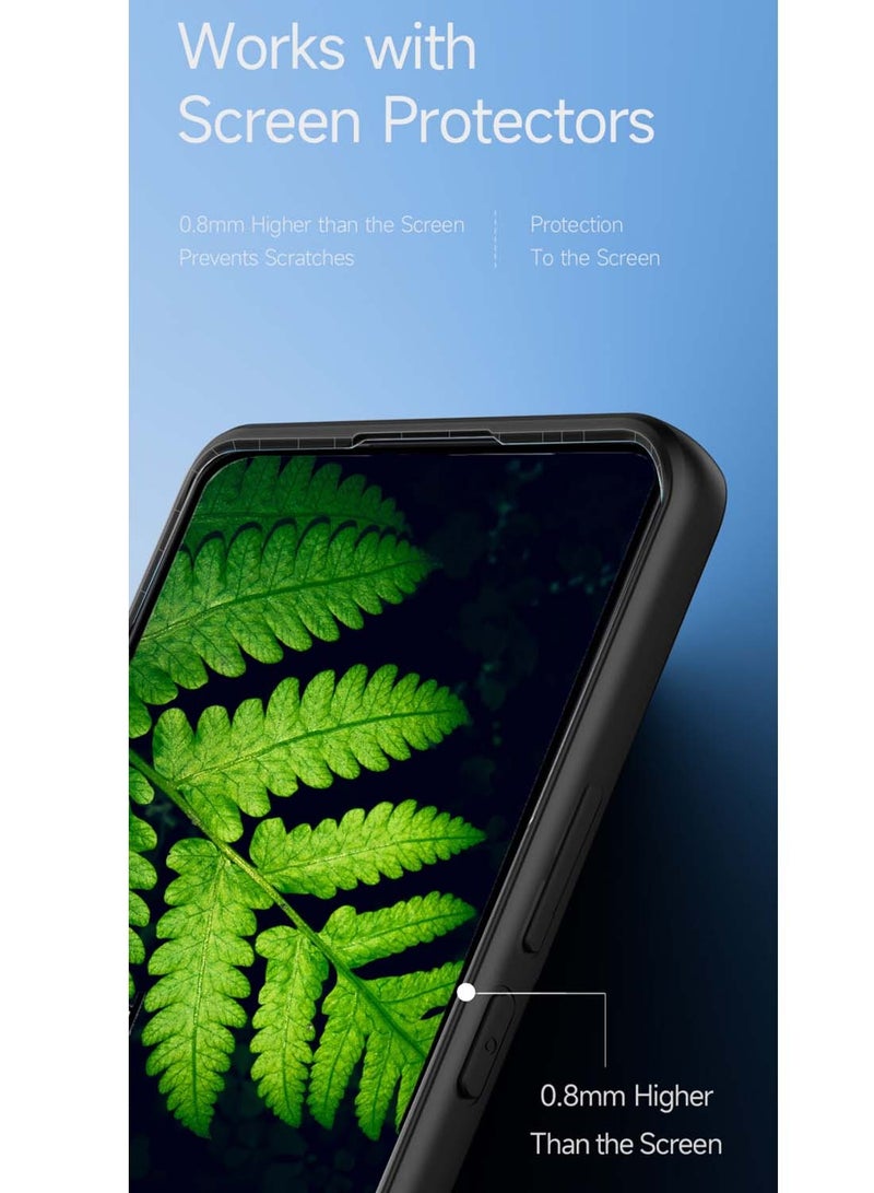 Wtech Honor X9c 5G 2024 / Honor Magic7 Lite 5G 2025 Liquid Silicone Carbon Fiber Texture Case Cover - Black - Image 5