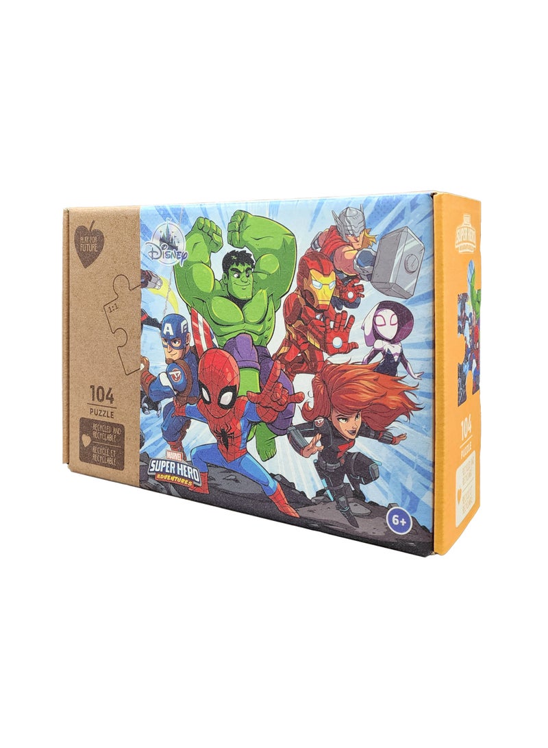 Marvel Super Hero Adventure - 104 Piece Puzzle - Image 1