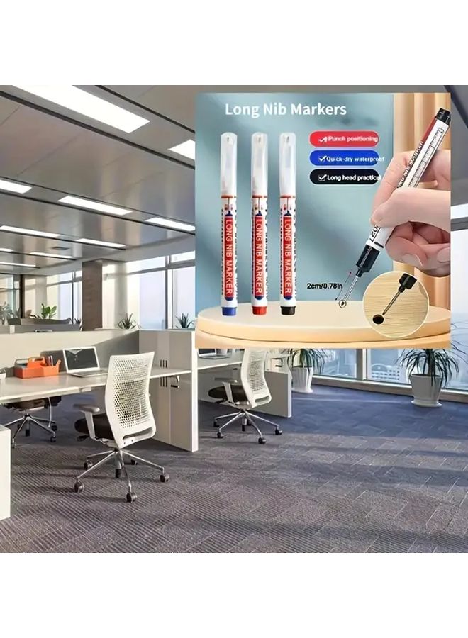 10 Pcs Long Tip Fast Drying Carpenter Markers For Woodworking Tile Installation - Image 5