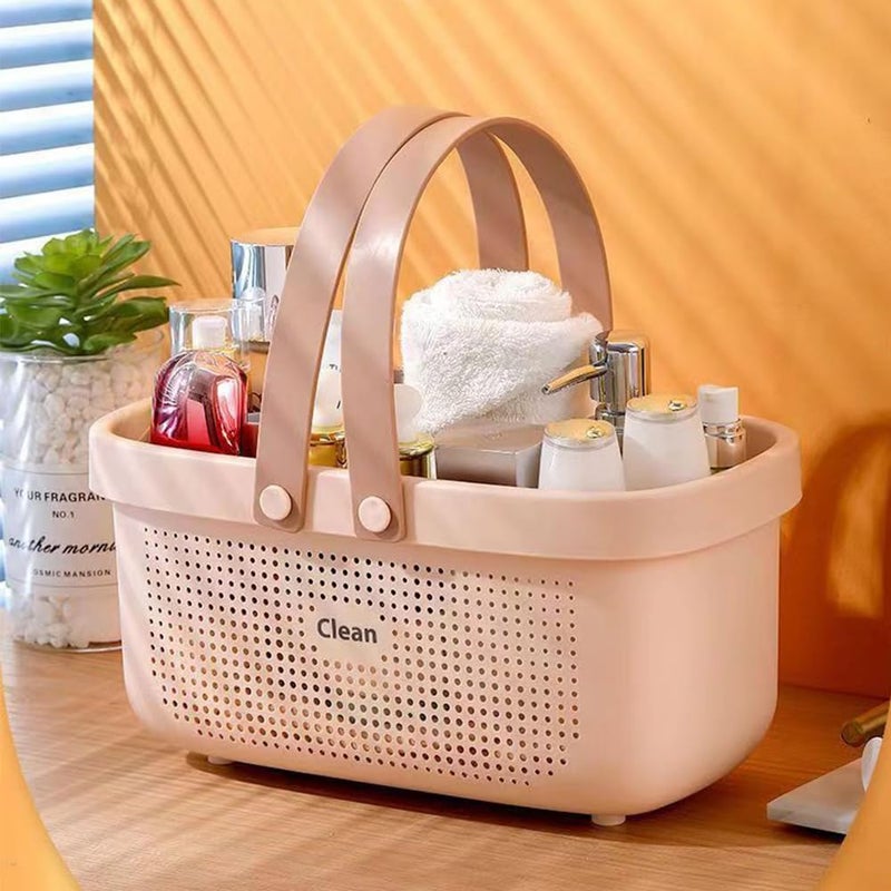 Laigoo Plastic Shower Caddy Basket, Large Bathroom Caddy Organizer with Handles, Portable Storage Basket Tote for College Dorm Essentials, Bathroom, Gym, Travel, Camping, Makeup Organizer, Pink - Image 2