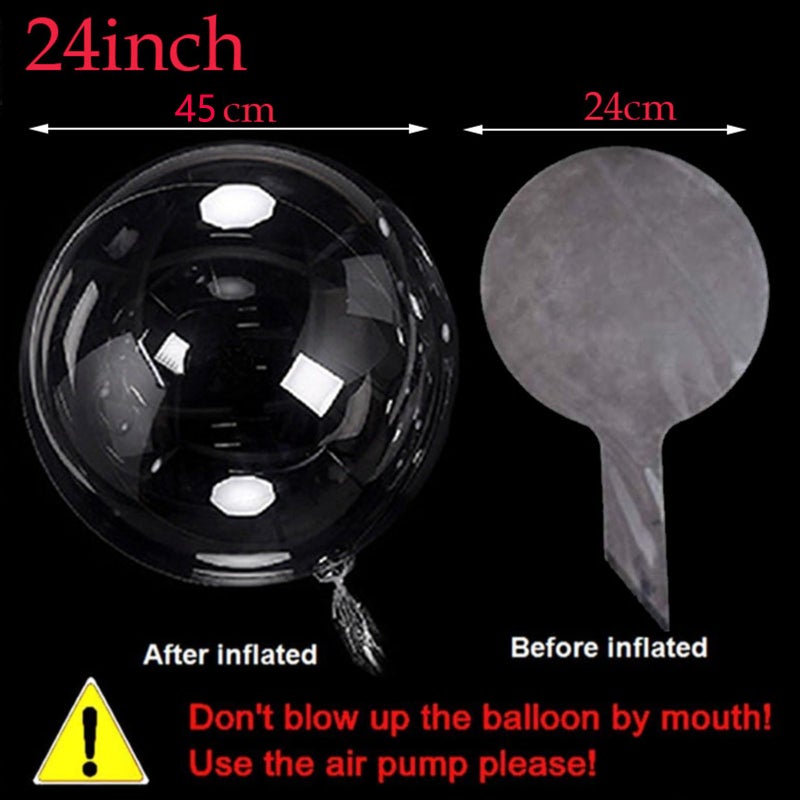 Balloons 50 Packs, 24 Inch Helium Style Transparent Bubble Clear Balloons for LED Light Up Balloons, Gifts for Christmas,Wedding,Birthday Party - Image 5