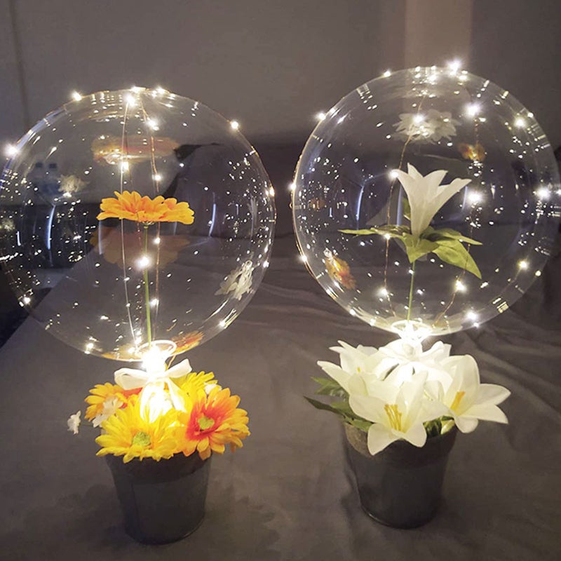 Balloons 50 Packs, 24 Inch Helium Style Transparent Bubble Clear Balloons for LED Light Up Balloons, Gifts for Christmas,Wedding,Birthday Party - Image 2