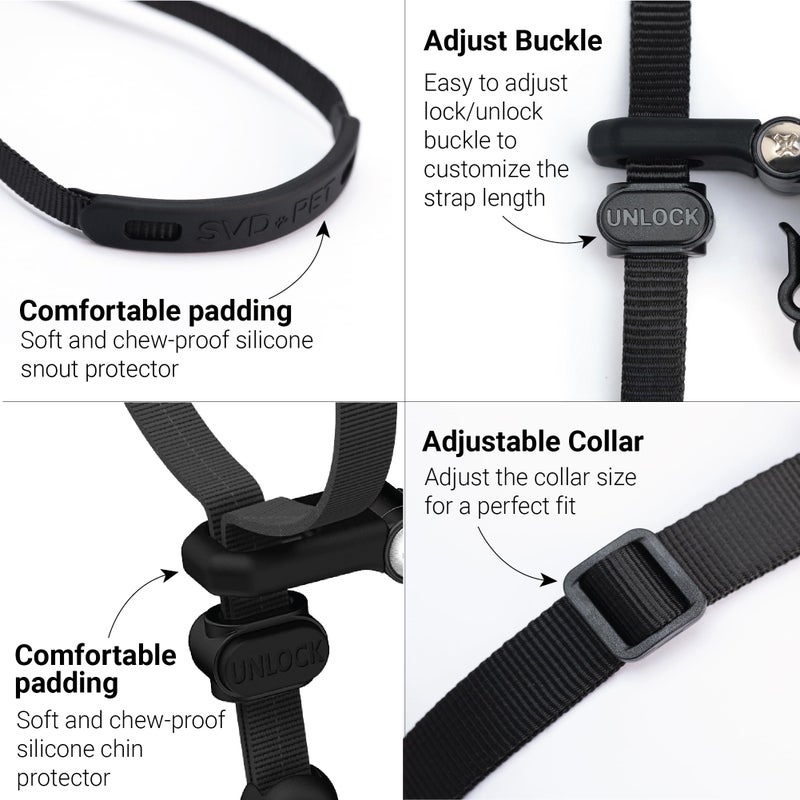 SVD.PET No-Pull Dog Headcollar for Easier Walks, Chew-Proof Protector to Increase Comfort, Simple Design, Easy to Wear and Adjust (Medium Size for Small and Medium Size Dogs) - Image 4