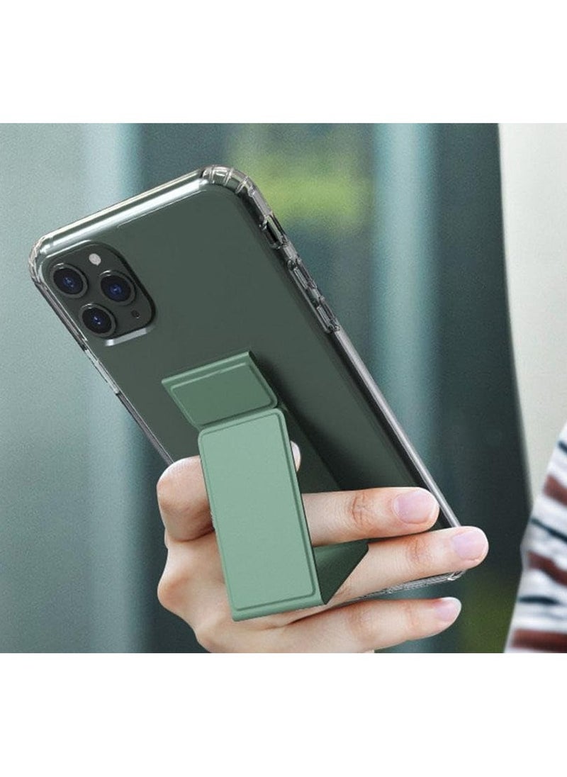 Sticky Mobile Phone Holder Lazy Multi-functional Vertical And Horizontal Stand Foldable Back Stick Mobile Phone Stand (Green)