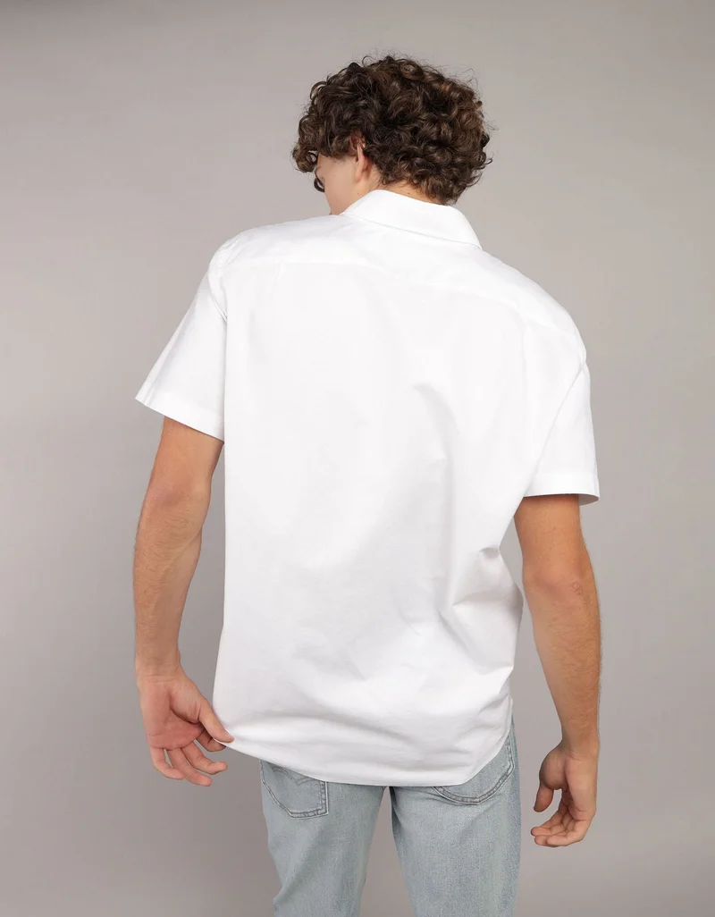 American Eagle AE Short-Sleeve Classic Fit Button-Up Shirt
