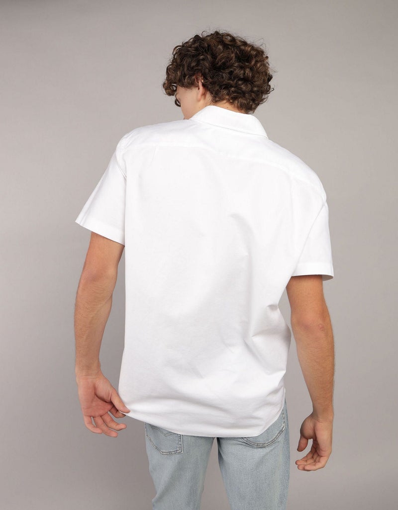 American Eagle AE Short-Sleeve Classic Fit Button-Up Shirt - Image 2