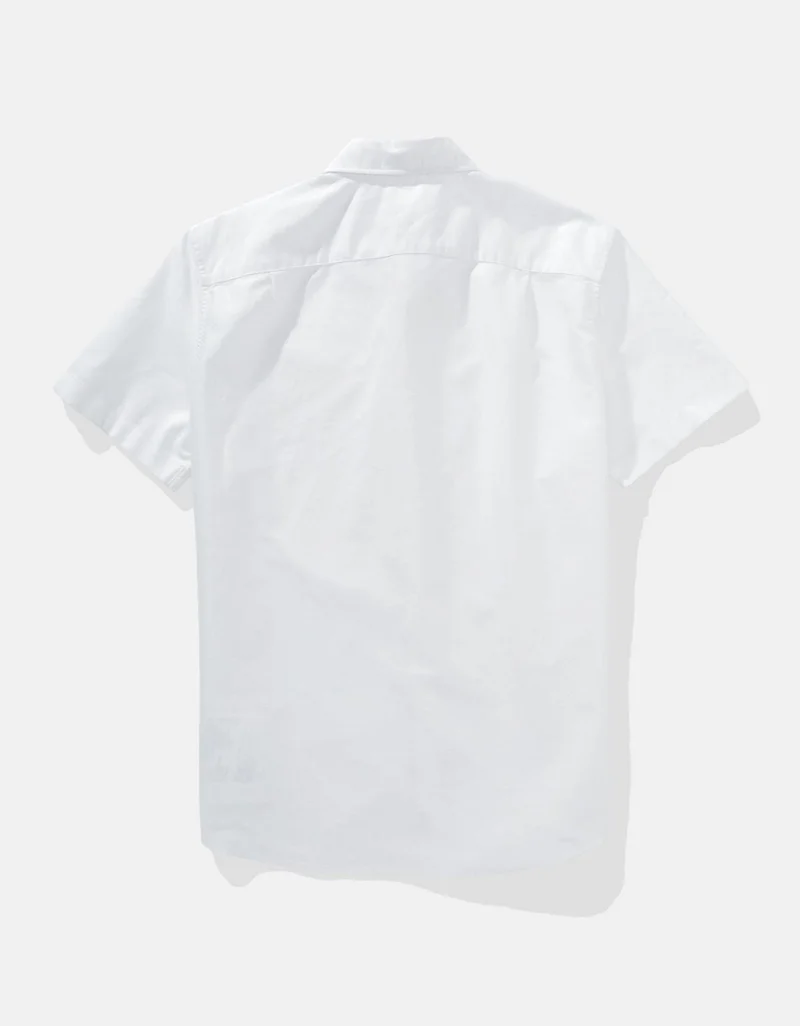 American Eagle  AE Short-Sleeve Classic Fit Button-Up Shirt for Men | Best Price UAE