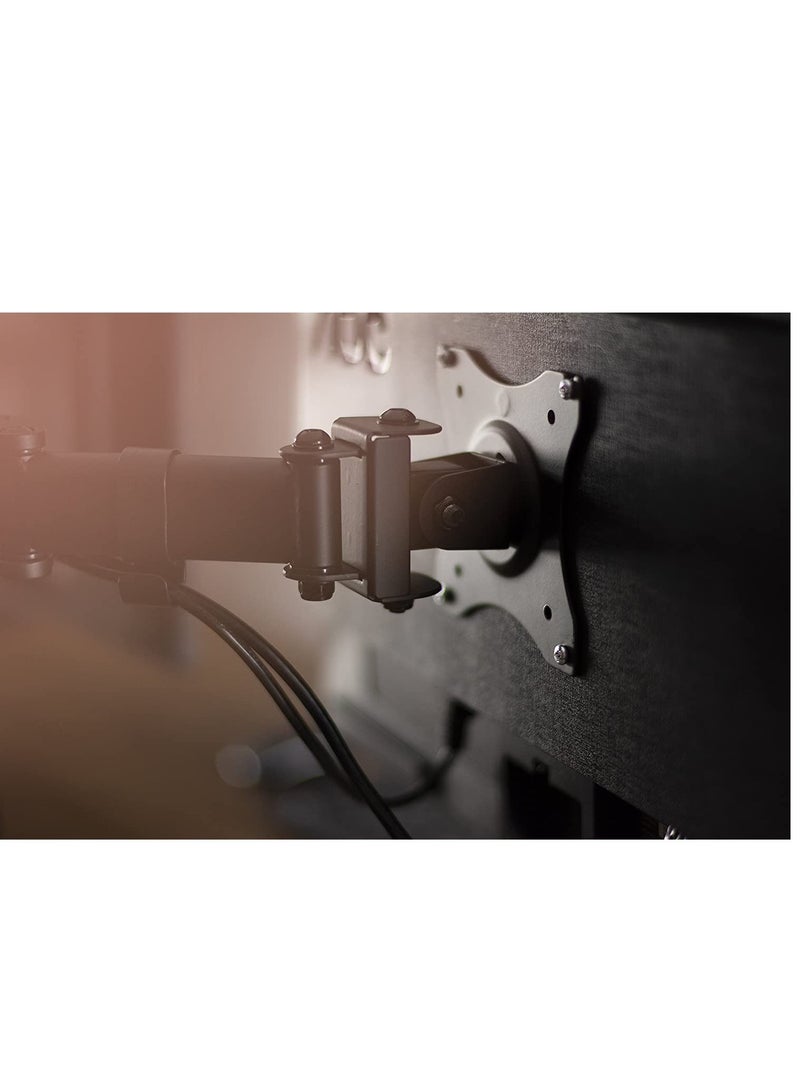 Dual Monitor Arms Fully Adjustable Desk Mount/Articulating Stand for 2 LCD LED Screens up to 27” - Image 2