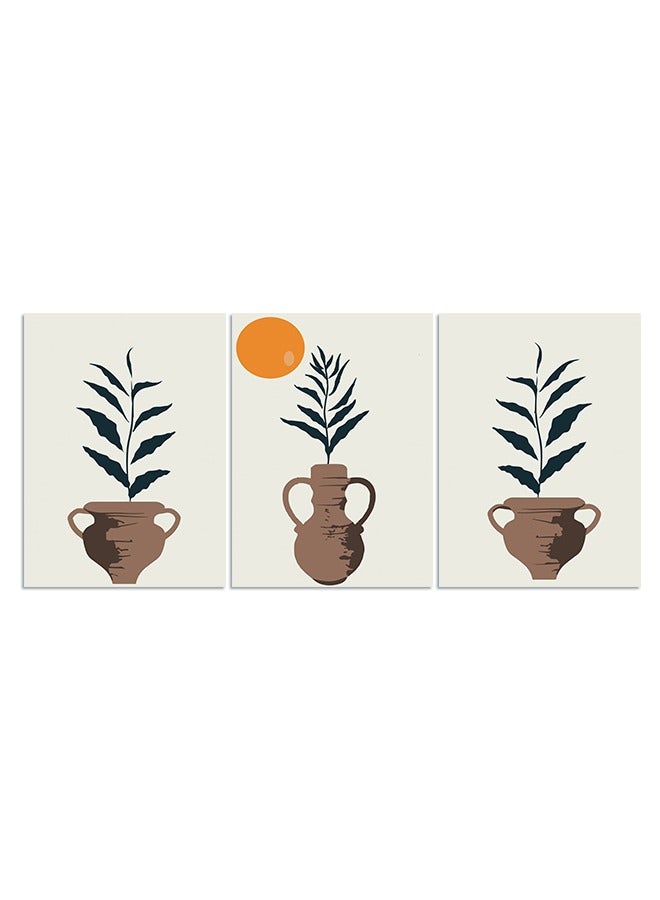 Marktna Set Of 3 Framed Canvas Wall Arts Stretched Over Wooden Frame with a Bohemian Art Design - Image 2