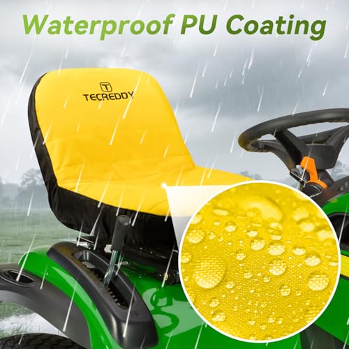 Tecreddy Lawn Mower Seat Cover for John Deere LP92334 Riding Mower, Fits 14“ - 16'' Seats, Weatherproof 600D Oxford Fabric Tractor Seat Cover, Large - Image 3