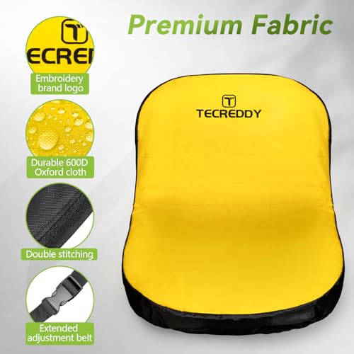 Tecreddy Lawn Mower Seat Cover for John Deere LP92334 Riding Mower, Fits 14“ - 16'' Seats, Weatherproof 600D Oxford Fabric Tractor Seat Cover, Large - Image 5