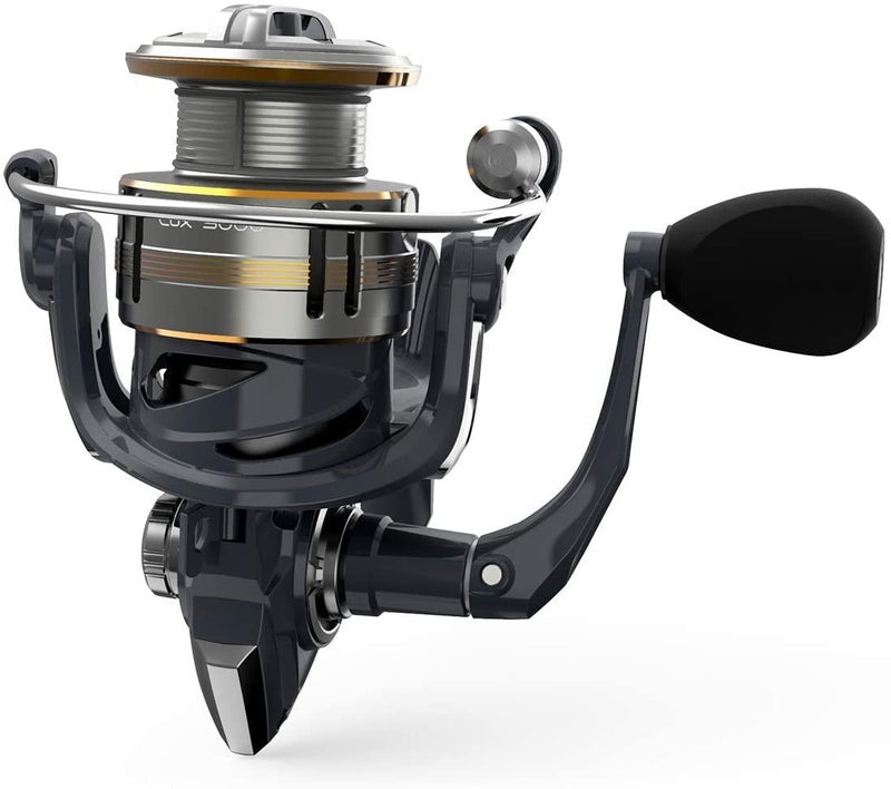 Cadence Lux Spinning Fishing Reels - Ultra Smooth Powerful Spinning Reel with 9+1 Shielded BB, Carbon Fiber Frame, 36LBs Max Drag, 5.2:1-6.2:1 High Speed Gear Ratio & Braid-Ready Spool (1000) - Image 2
