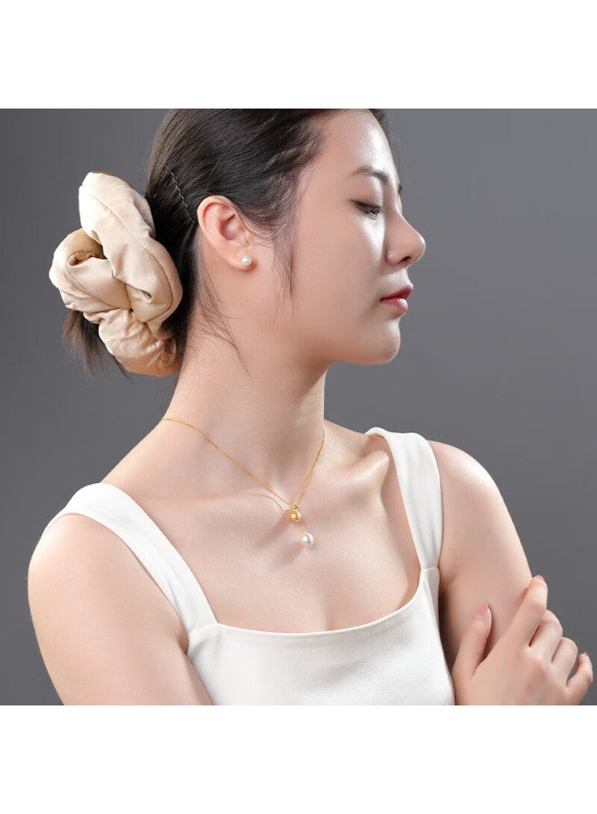 Dara 18k Gold Freshwater Pearl Pendant 12-13mm Perfect Round High Luster Pearl Necklace Gift For Mom Day Holiday Present - Image 2