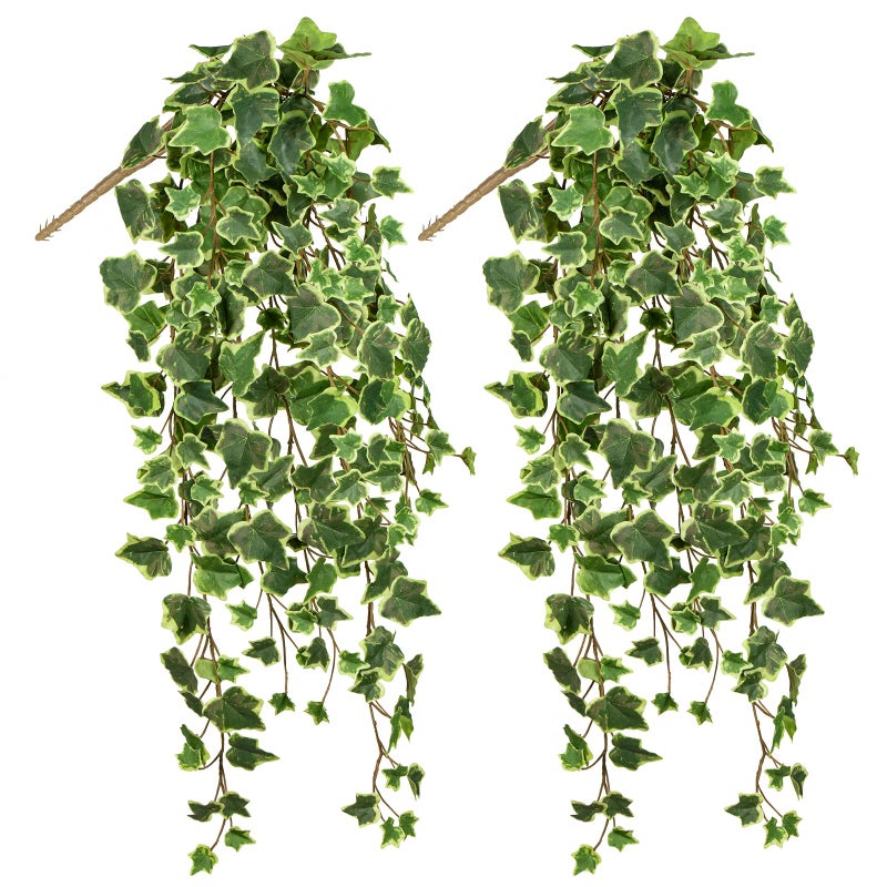 Hollyone 2pcs Artificial Hanging Plants 354 Fake Ivy Vine Faux Ivy Leaves Fire and UV Resistant Hanging Plant Wall Greenery for House Room Patio Indoor Outdoor Home Shelf Office Wedding Decor - Image 2