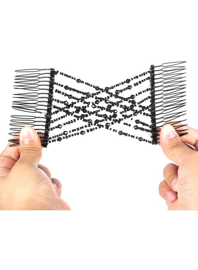 NIBEMINENT 2-Piece Elastic Double Insert Clip Set Black/White - Image 5