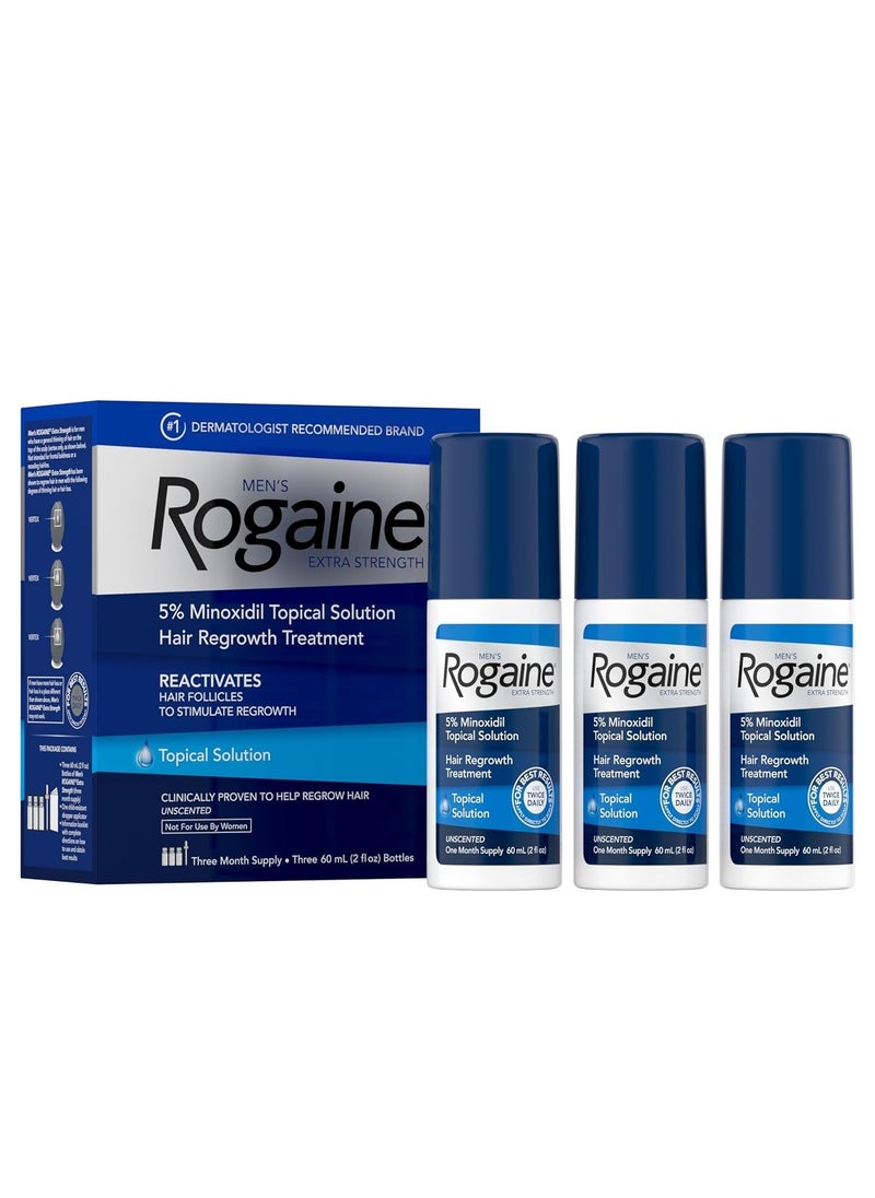 Men's Rogaine Extra Strength 5% Minoxidil Topical Solution for Thin Hair, Hair Loss Treatment to Regrow Fuller, Thicker Hair, 3-Month Supply, 3 x 2 fl. oz - pzsku/ZDC2184007AF9597DF6F4Z/45/_/1734337011/67bd0370-5567-4315-8667-5a5dc35e316b