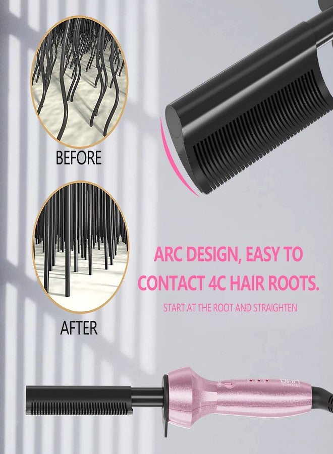 Dan Technology Curved 500-Degree Dual Voltage Electric Hot Comb Hair Straightener and Pressing Comb for Wigs and African American Hair - Image 5
