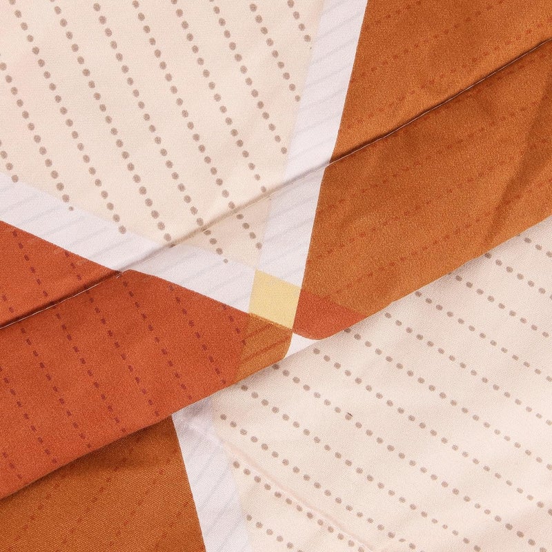 VIVEA RESERVE VIVEA RESERVE 300 TC Glace Cotton Soft Single Bed Rajai Cover II Duvet Cover II Blanket Cover II Comforter Cover II Quilt Cover with Zipper Closure 60 x 90 inch Brown Diamond - Image 4