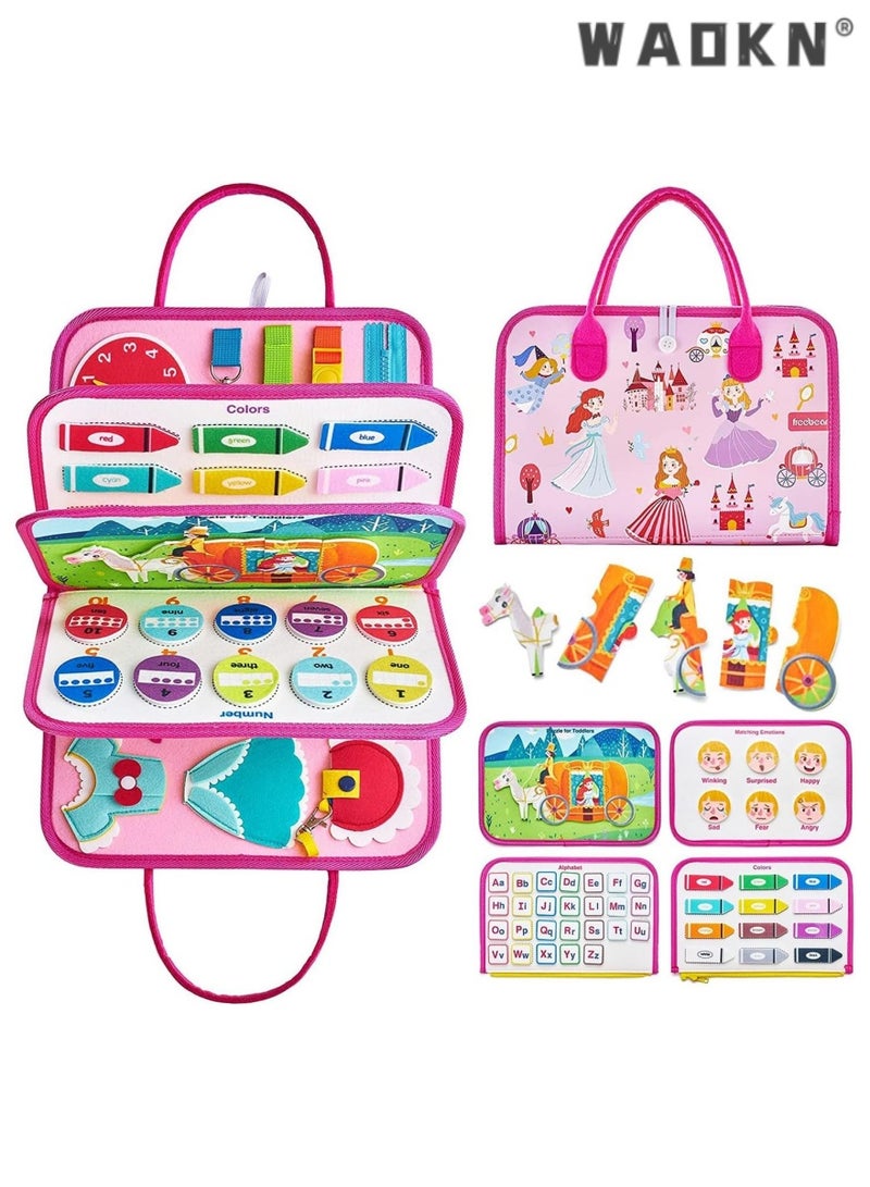 WAOKN Montessori Early Learning Toys Boost Toddlers' Basic Skills, Travel Educational Toys Foster Dressing Independence, Sensory Toys for 3-4 Year Old Boys & Girls  - Image 1