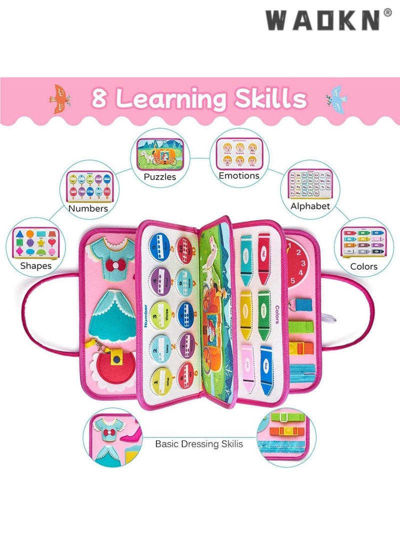 WAOKN Montessori Early Learning Toys Boost Toddlers' Basic Skills, Travel Educational Toys Foster Dressing Independence, Sensory Toys for 3-4 Year Old Boys & Girls  - Image 3