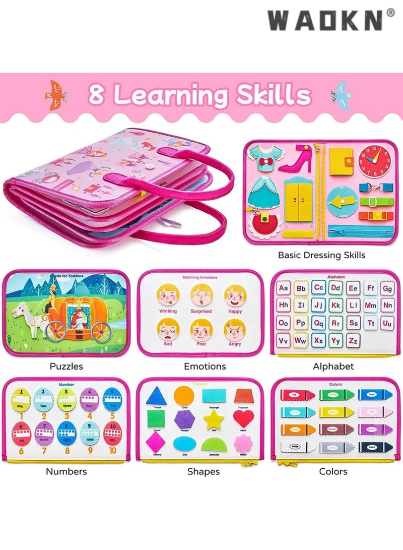 WAOKN Montessori Early Learning Toys Boost Toddlers' Basic Skills, Travel Educational Toys Foster Dressing Independence, Sensory Toys for 3-4 Year Old Boys & Girls  - Image 2