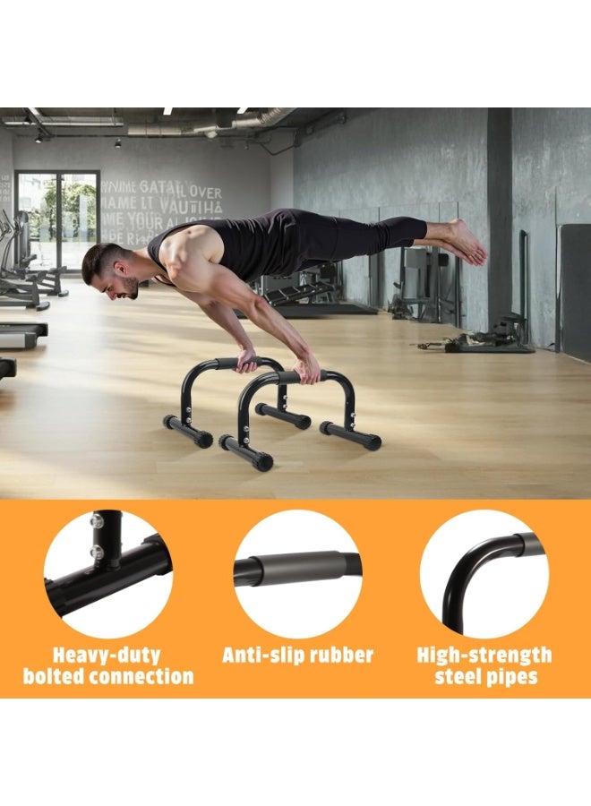 NAWRA Sturdy Parallettes Bars, Non-Slip Push Up Bars with Foam Handles, Heavy Duty Calisthenics Training Stands for Dips, Handstands and Full Upper Body Home Workouts, 16.6 x 10 x 10 Inch - Image 5