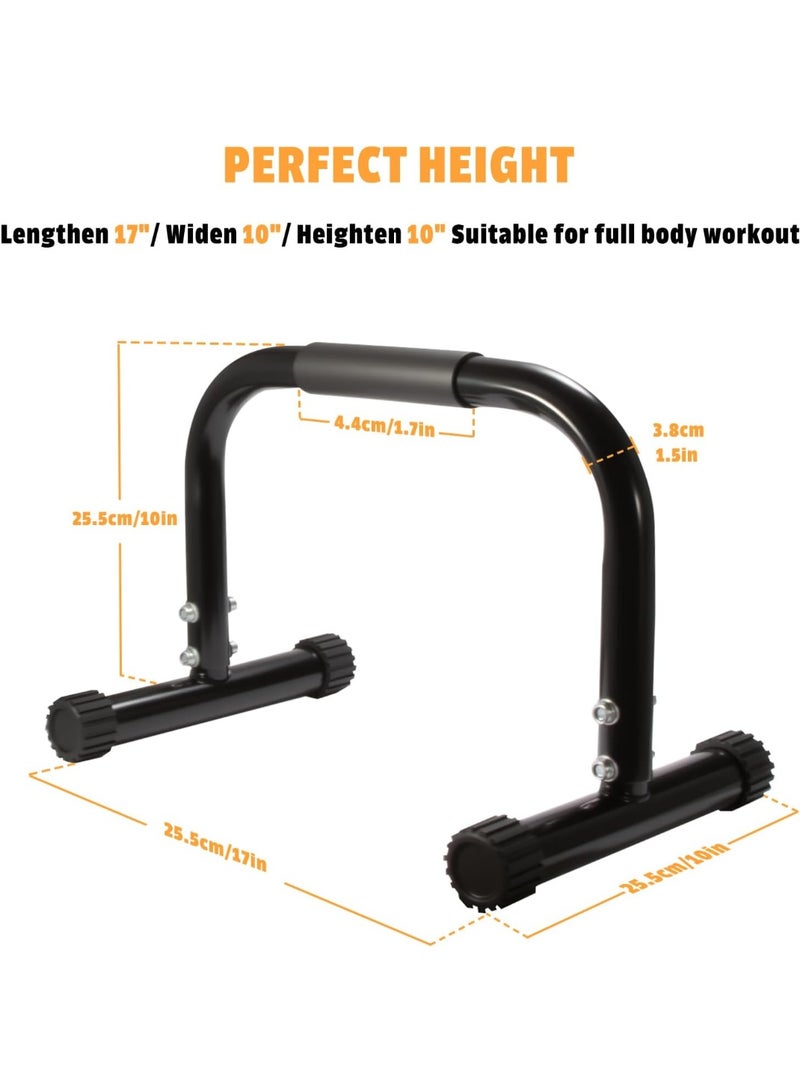 NAWRA Sturdy Parallettes Bars, Non-Slip Push Up Bars with Foam Handles, Heavy Duty Calisthenics Training Stands for Dips, Handstands and Full Upper Body Home Workouts, 16.6 x 10 x 10 Inch - Image 4