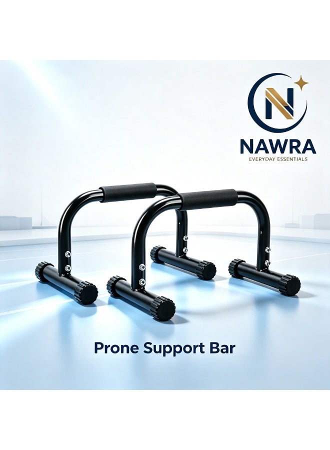 NAWRA Sturdy Parallettes Bars, Non-Slip Push Up Bars with Foam Handles, Heavy Duty Calisthenics Training Stands for Dips, Handstands and Full Upper Body Home Workouts, 16.6 x 10 x 10 Inch - Image 1