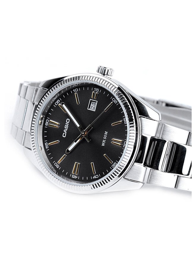 CASIO Men Enticer Water Resistant Quartz Analog Watch MTP-1302D-1A2VDF - 39 mm - Silver - Image 3
